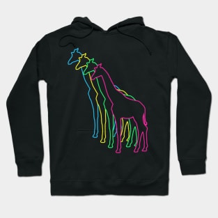 Giraffe 80s Neon Hoodie